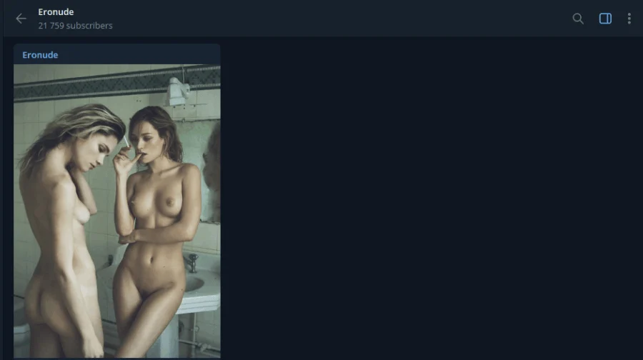 Voorbeeld van het Telegram-kanaal Eronude